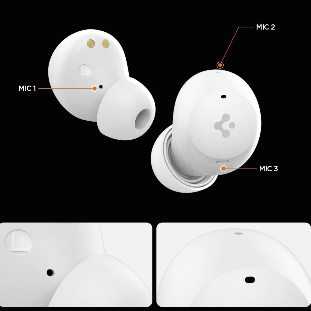 Handsfree Bluetooth Spigen SA2401, TWS, ANC, Sort ASD07887