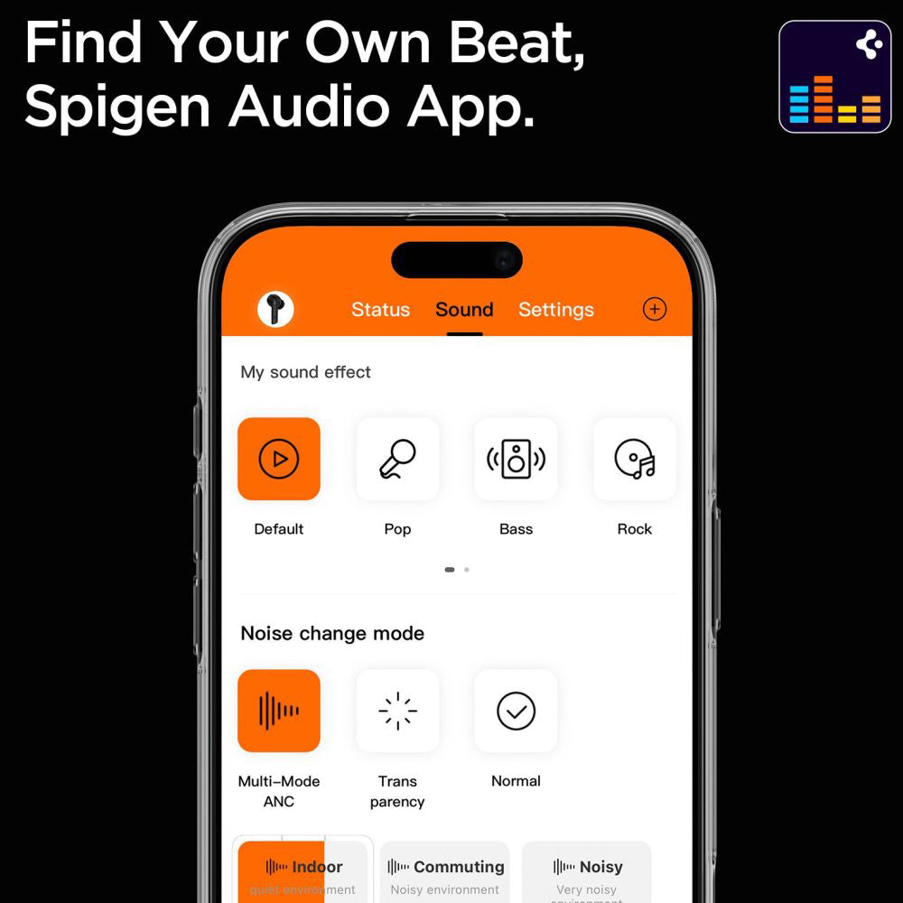 Handsfree Bluetooth Spigen SA2401, TWS, ANC, Sort
