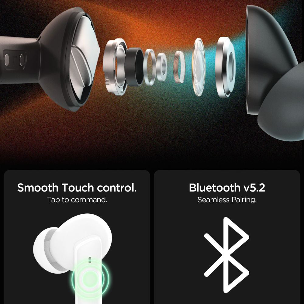 Handsfree Bluetooth Spigen SA2402, TWS, ANC, Hvid