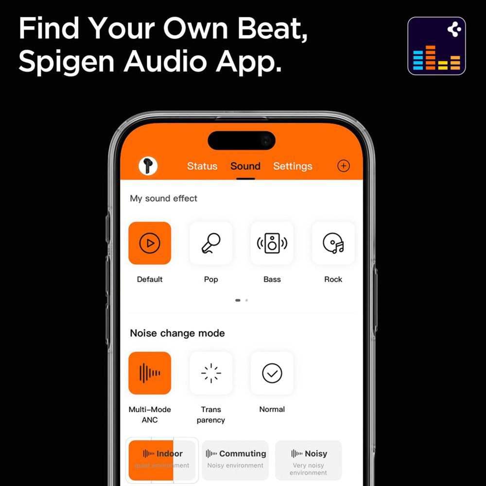 Handsfree Bluetooth Spigen SA2402, TWS, ANC, Sort ASD07888