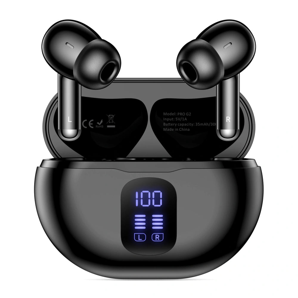 Handsfree Bluetooth Tech-Protect Ultraboost Pro G2, TWS, Sort