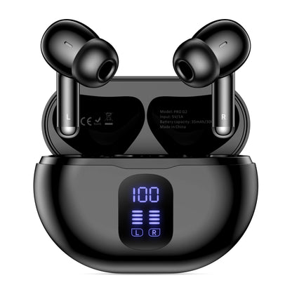 Handsfree Bluetooth Tech-Protect Ultraboost Pro G2, TWS, Sort