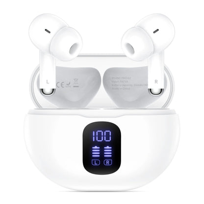 Handsfree Bluetooth Tech-Protect Ultraboost Pro G2, TWS, Hvid