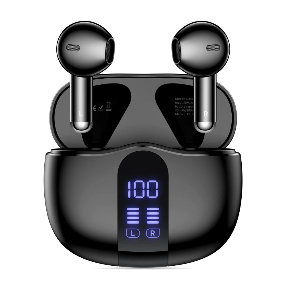 Handsfree Bluetooth Tech-Protect Ultraboost Core G2, TWS, Sort