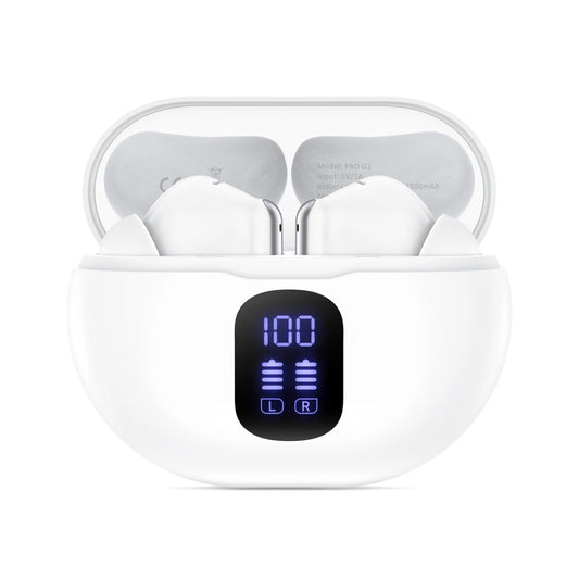 Handsfree Bluetooth Tech-Protect Ultraboost Pro G2, TWS, Hvid