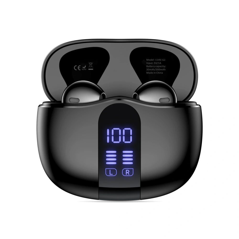Handsfree Bluetooth Tech-Protect Ultraboost Core G2, TWS, Sort