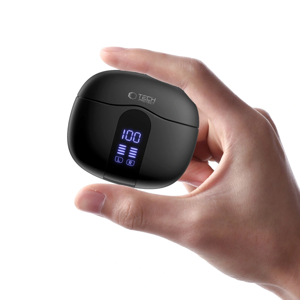 Handsfree Bluetooth Tech-Protect Ultraboost Core G2, TWS, Sort