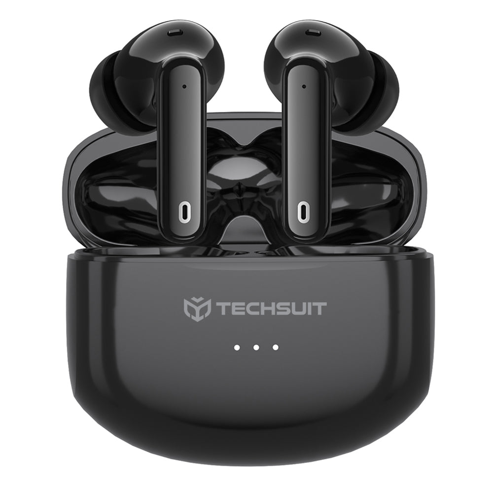 Handsfree Bluetooth Techsuit CW1 Audira Pro, TWS, ANC, Sort