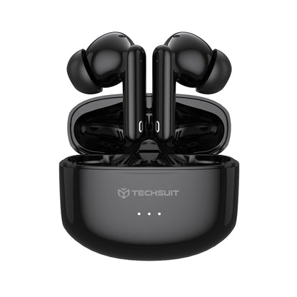Handsfree Bluetooth Techsuit CW1 Audira Pro, TWS, ANC, Sort