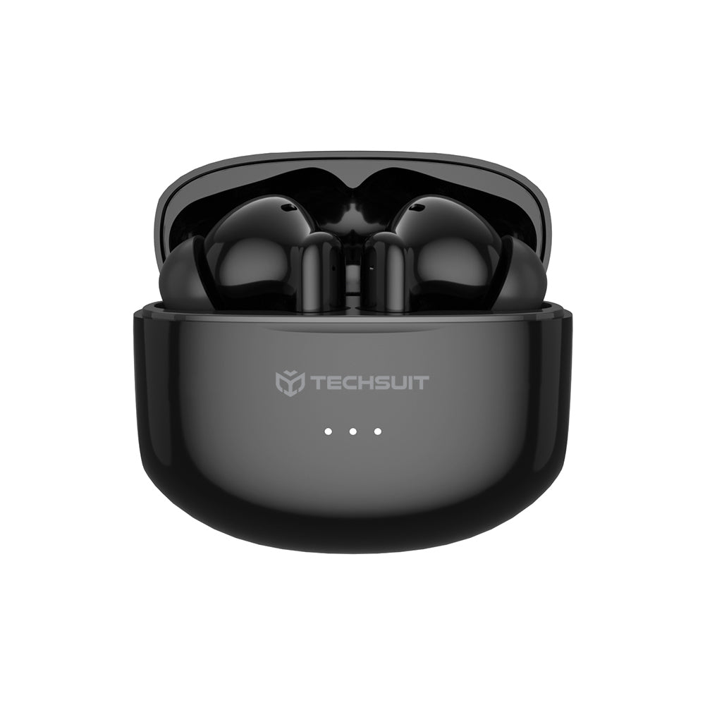 Handsfree Bluetooth Techsuit CW1 Audira Pro, TWS, ANC, Sort
