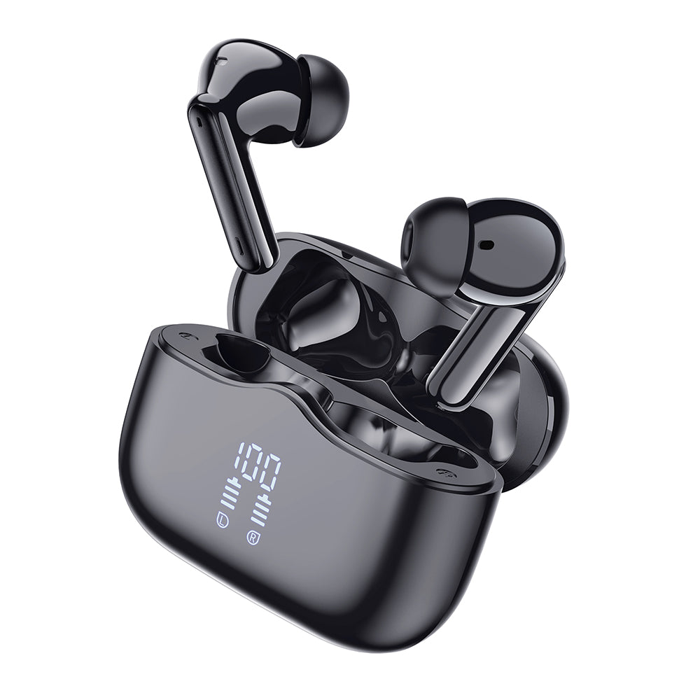 Handsfree Bluetooth Techsuit CW2 VelarX One, TWS, ANC, Sort