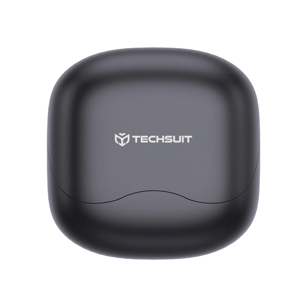 Handsfree Bluetooth Techsuit CW5 EchoFit Pro, TWS, ANC, MultiPoint, Black
