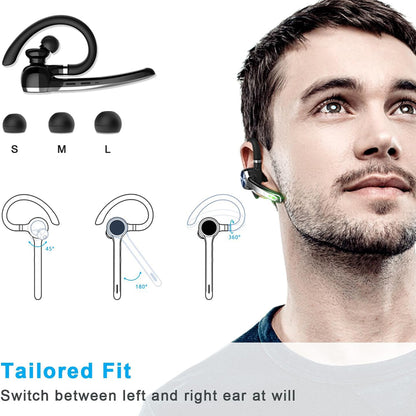 Bluetooth Call Center Headset Techsuit Hearyo A6L, Sort