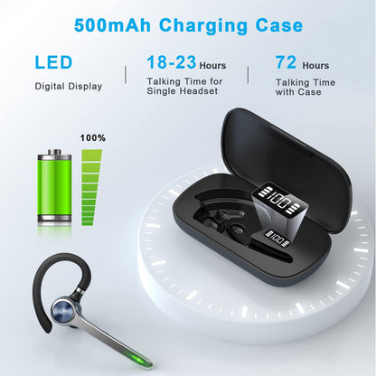 Bluetooth Call Center Headset Techsuit Hearyo A6L, Sort
