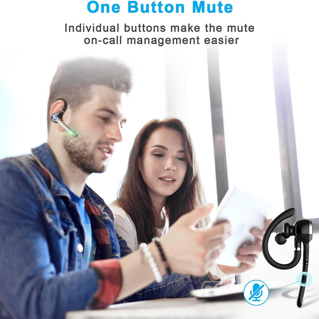 Bluetooth Call Center Headset Techsuit Hearyo A6L, Sort