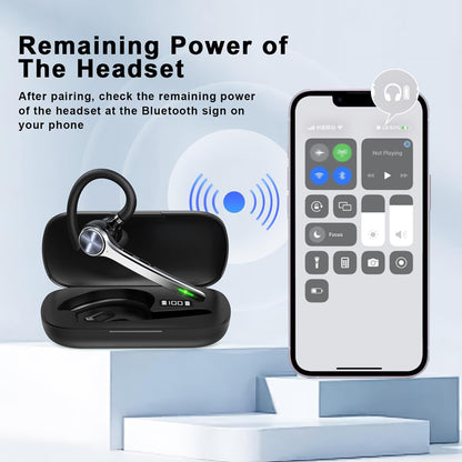 Bluetooth Call Center Headset Techsuit Hearyo A6L, Sort