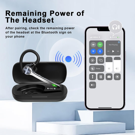 Bluetooth Call Center Headset Techsuit Hearyo A6L, Sort