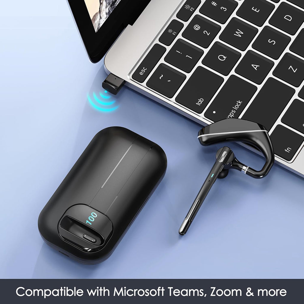 Bluetooth Call Center Headset Techsuit Hearyo A6L, Sort