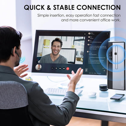 Bluetooth Call Center Headset Techsuit Hearyo A6L, Sort