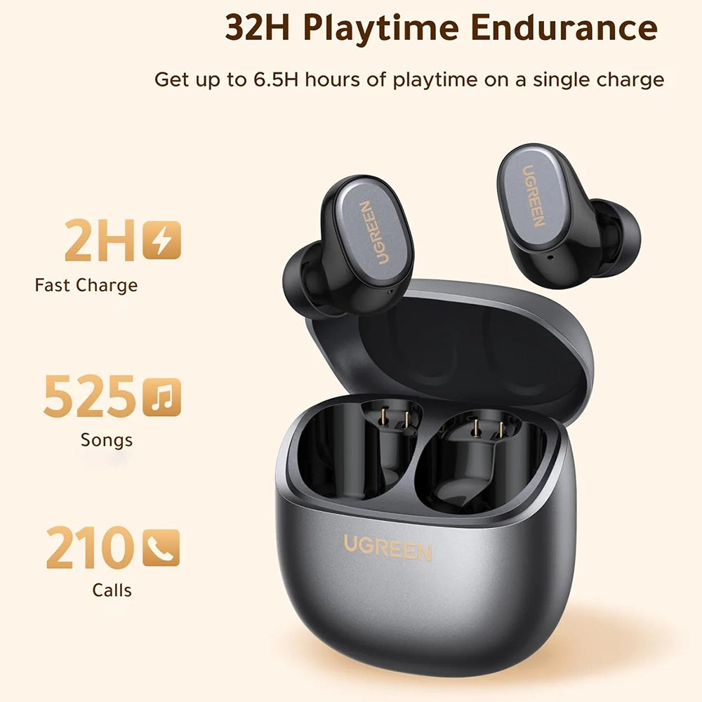 Handsfree Bluetooth UGREEN Dots (75627), TWS, MultiPoint, Hvid