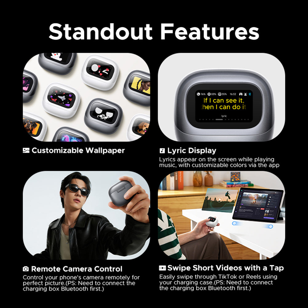 Handsfree Bluetooth UGREEN HiTune H6 Magic WS216 (65386), TWS, ANC, MultiPoint, Hvid