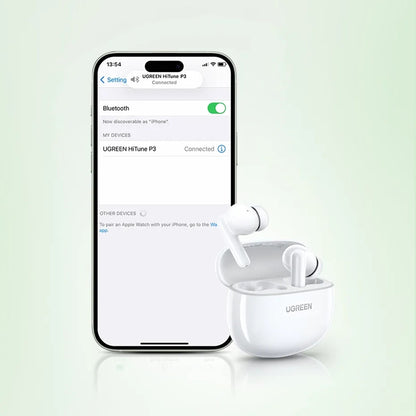 Handsfree Bluetooth UGREEN HiTune P3 WS207, TWS, MultiPoint, Hvid