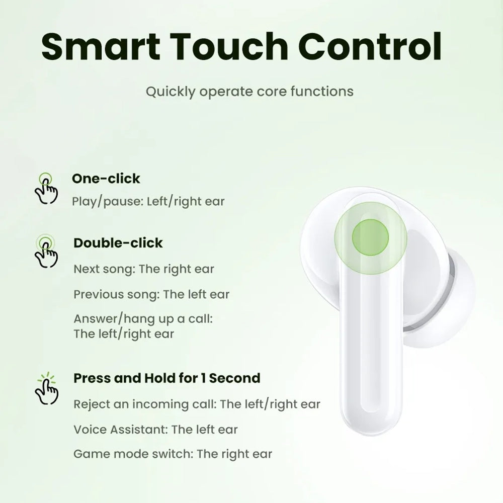 Handsfree Bluetooth UGREEN HiTune P3 WS207, TWS, MultiPoint, Hvid