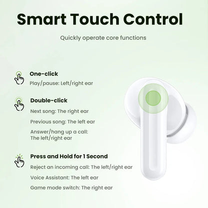 Handsfree Bluetooth UGREEN HiTune P3 WS207, TWS, MultiPoint, Hvid