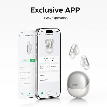 Handsfree Bluetooth UGREEN HiTune S5 True WS210, TWS, Hvid