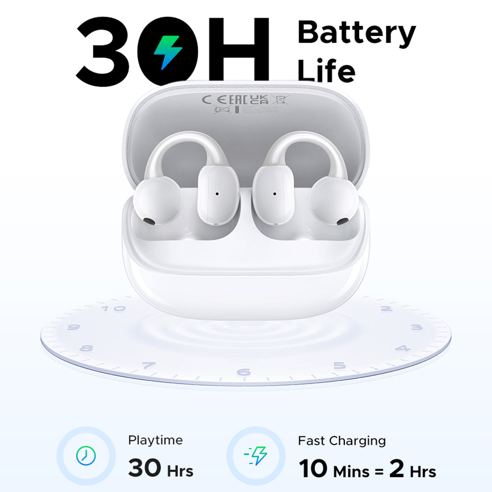 Handsfree Bluetooth UGREEN S6 ClipBuds Magic WS208, TWS, Hvid