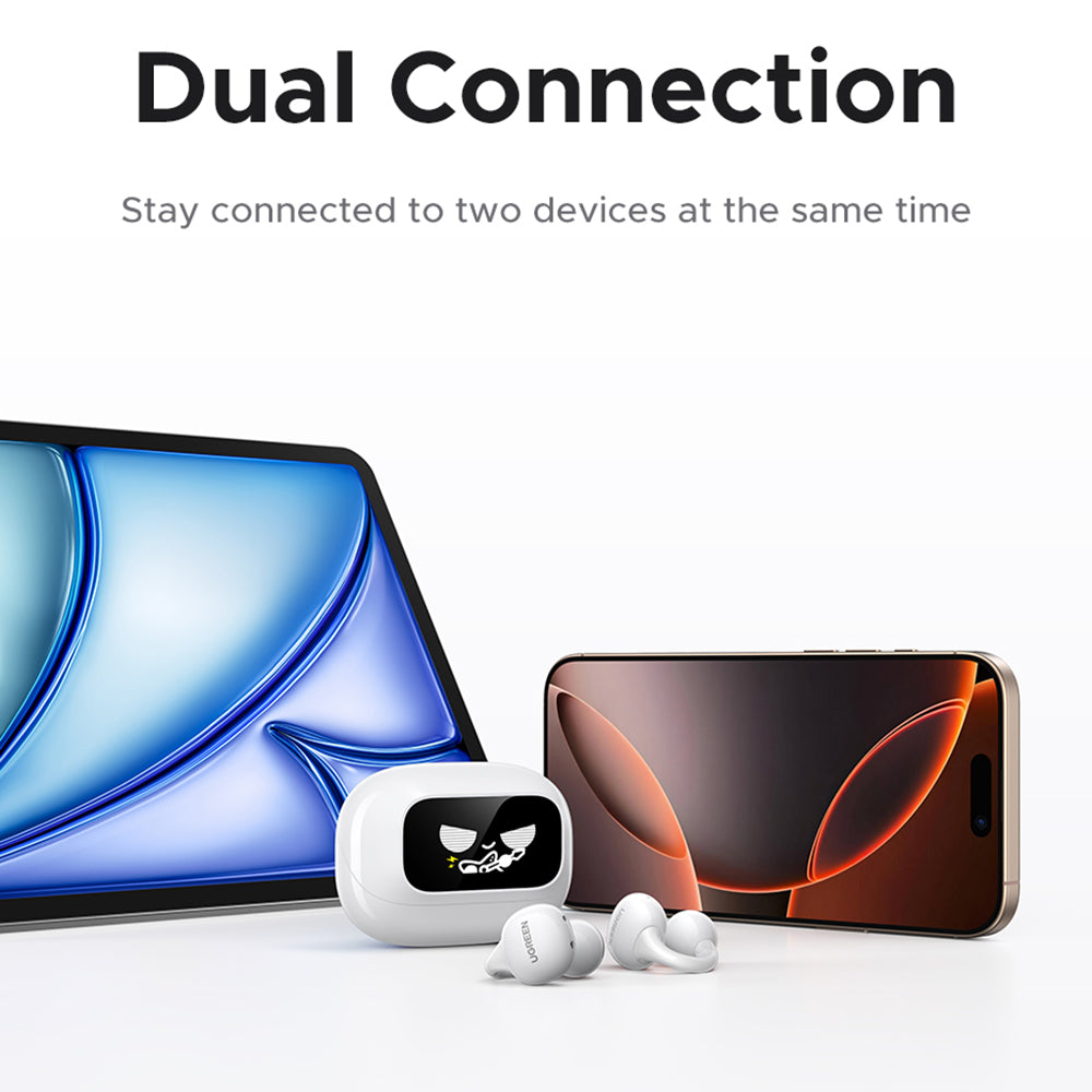 Handsfree Bluetooth UGREEN S6 ClipBuds Magic WS208, TWS, Hvid