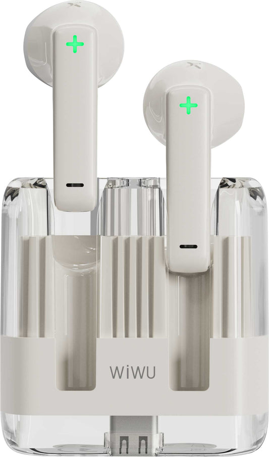 Håndfri Bluetooth WiWu T21, TWS, Hvid 
