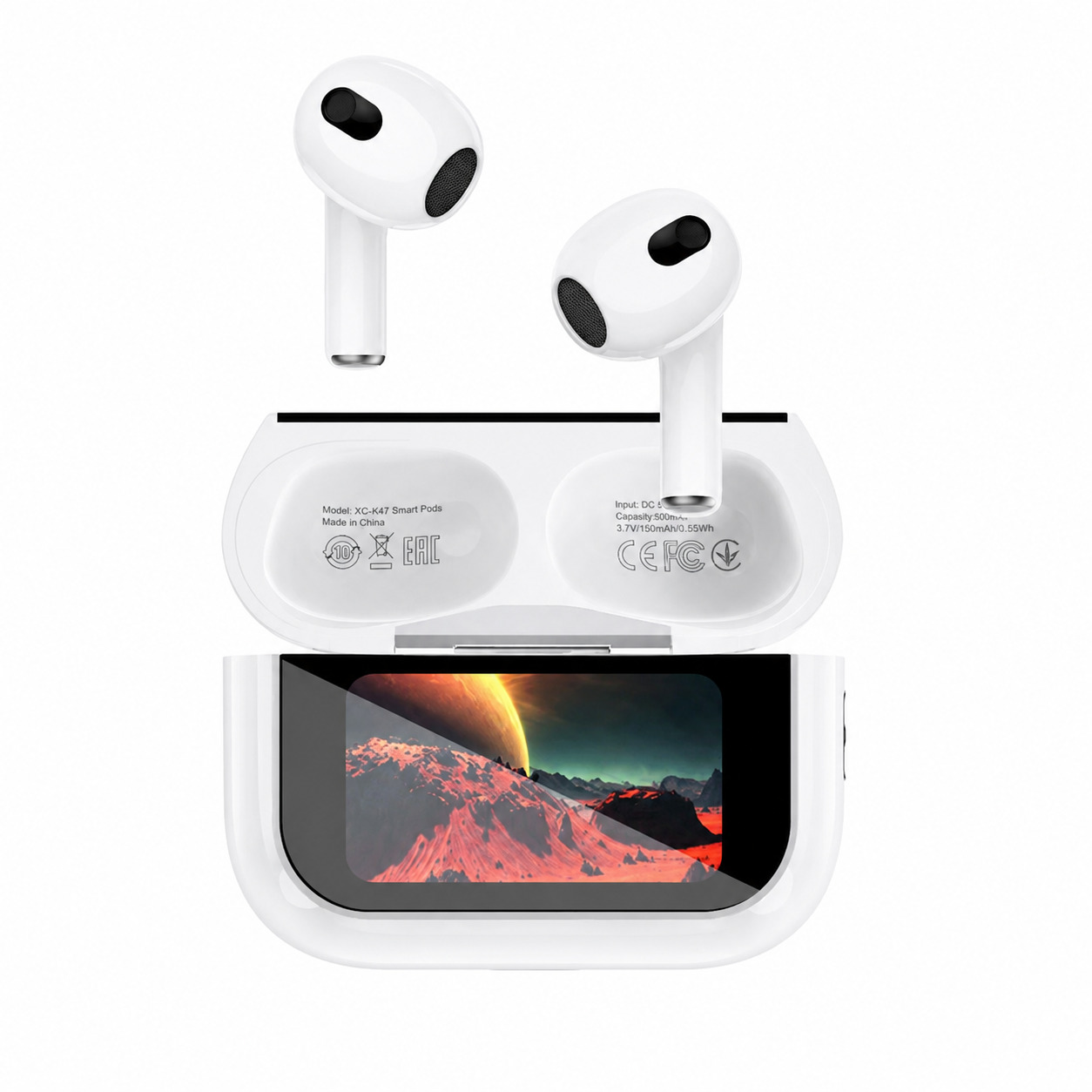 Bluetooth-håndfri XO Design X47 4. generation, TWS, Hvid