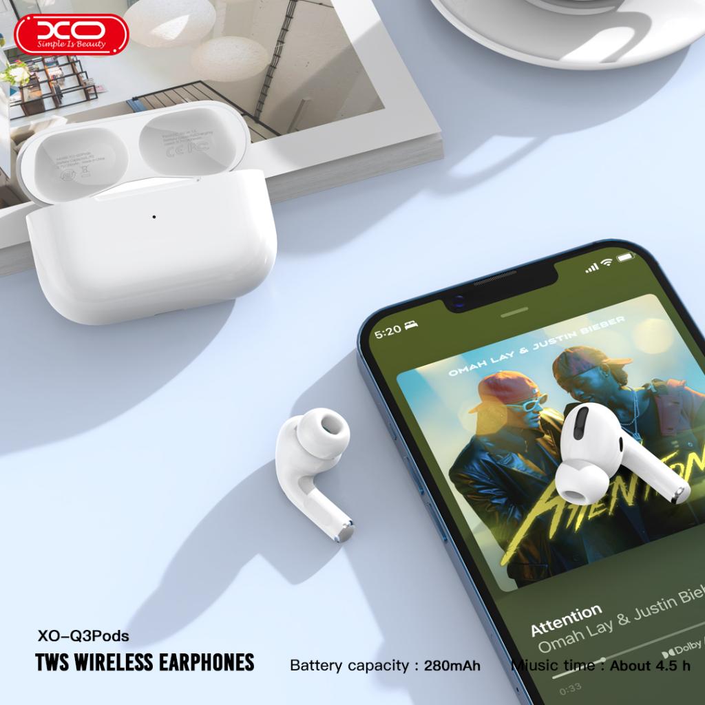Handsfree Bluetooth XO Design Q3 Pods, TWS, Hvid