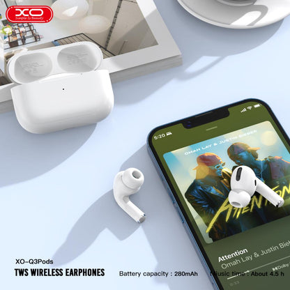Handsfree Bluetooth XO Design Q3 Pods, TWS, Hvid