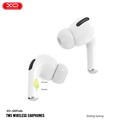 Handsfree Bluetooth XO Design Q5 Pods, TWS, Hvid