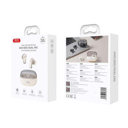 Bluetooth Handsfree XO Design G42, TWS, ANC, Beige