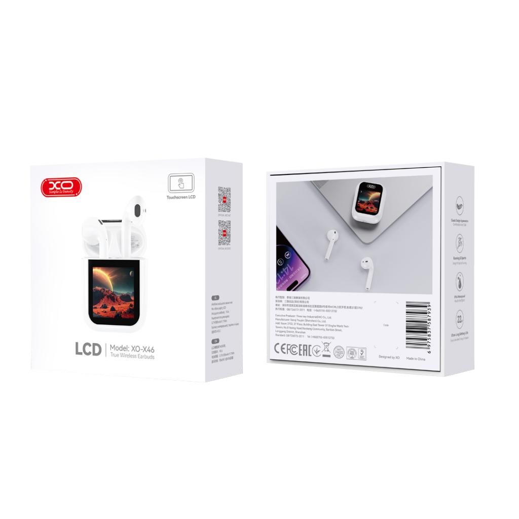 Bluetooth-håndfri XO Design X46 2. generation, TWS, hvid