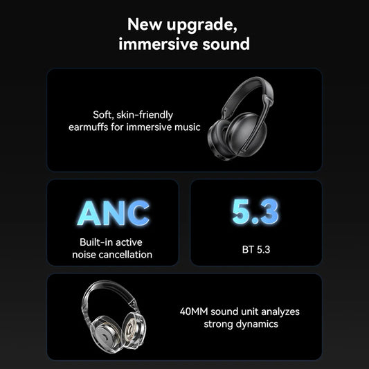 Handsfree Bluetooth Yesido EP08, A2DP, ANC, Sort