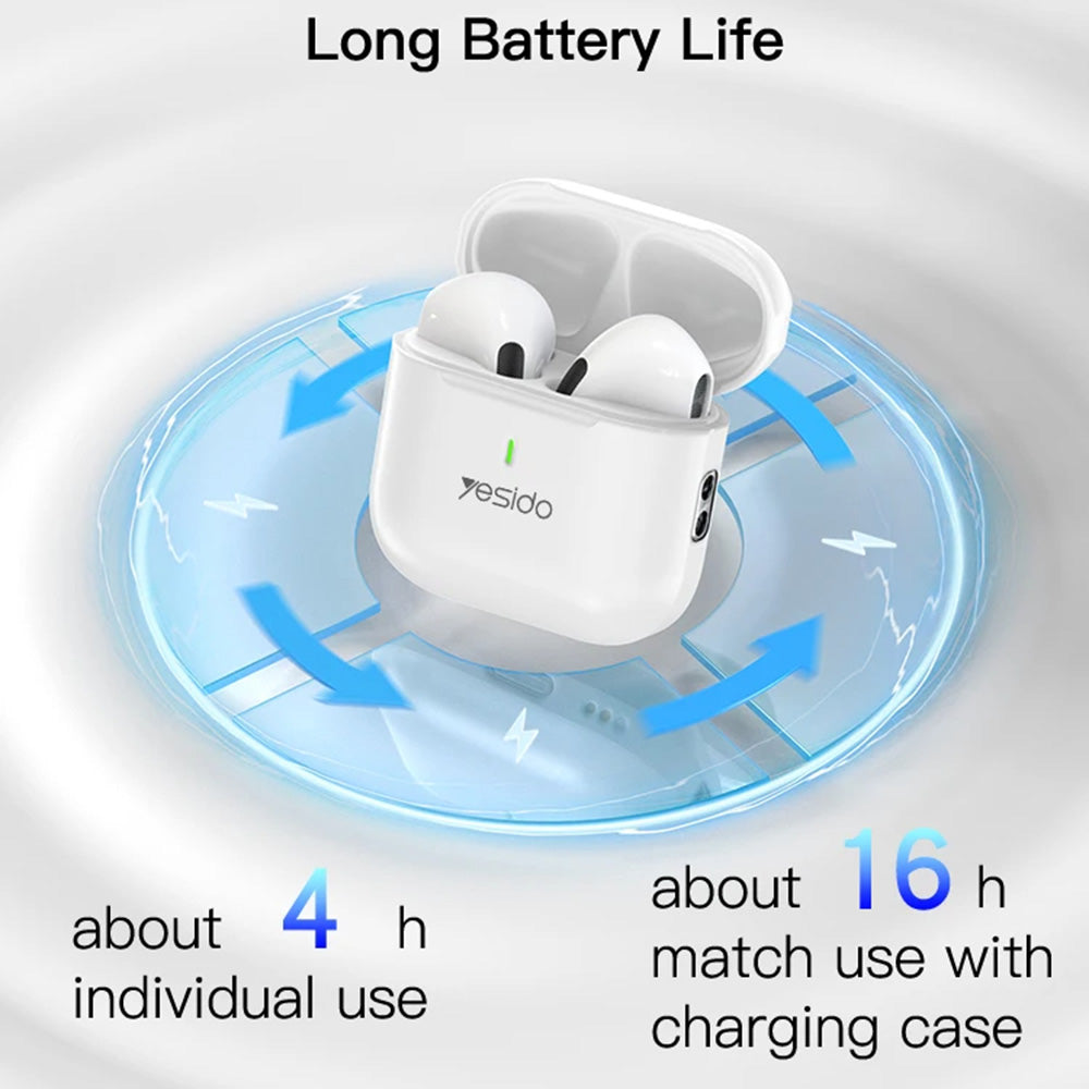 Handsfree Bluetooth Yesido TWS17, TWS, Hvid