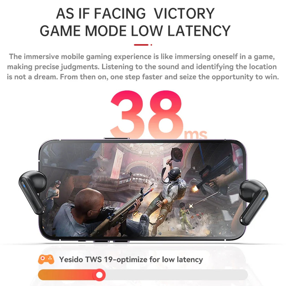 Handsfree Bluetooth Yesido TWS19, TWS, Sort