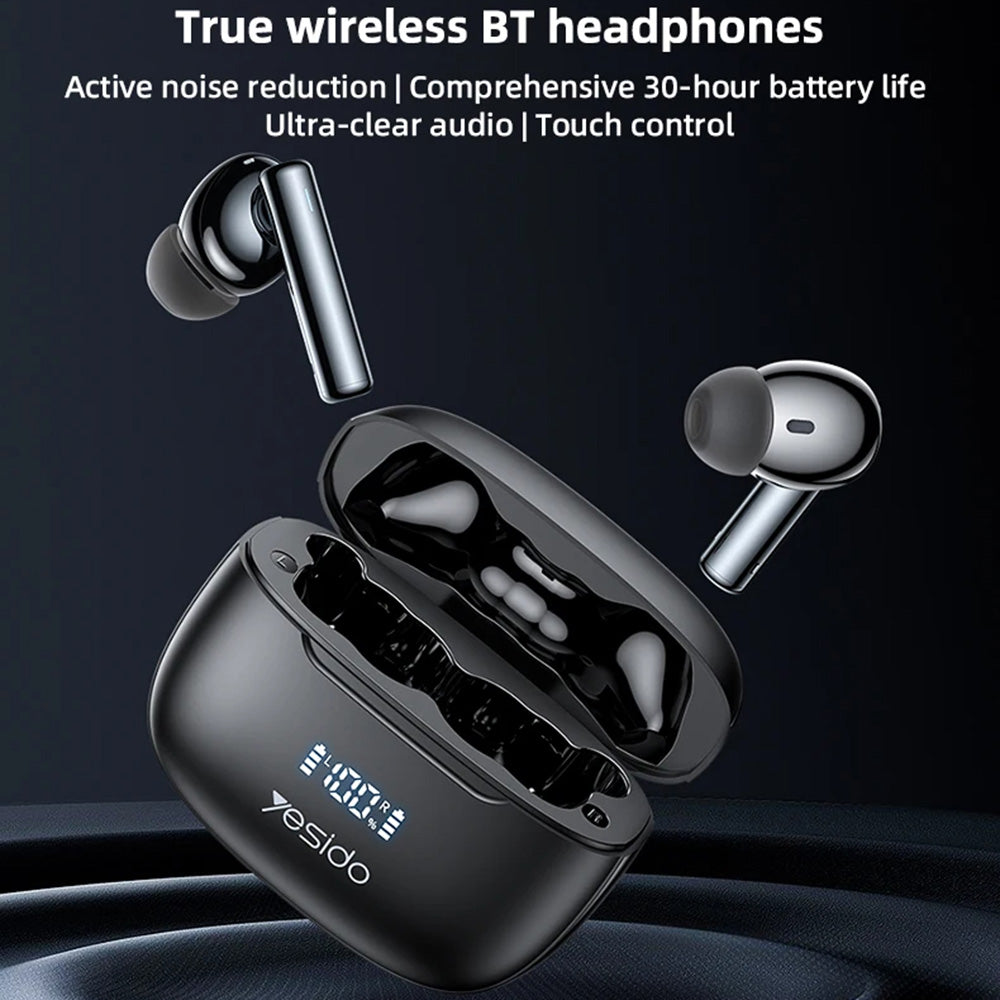 Handsfree Bluetooth Yesido TWS23, TWS, ANC, Sort