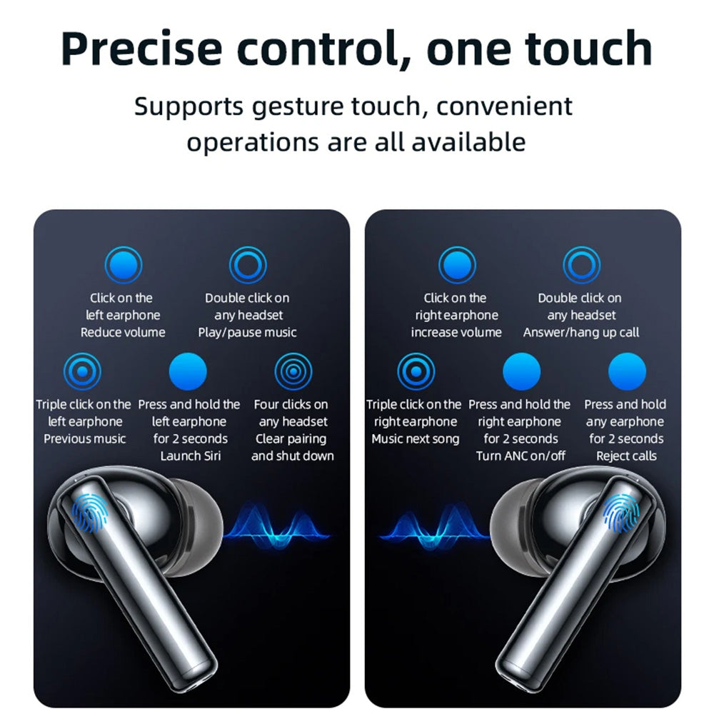 Handsfree Bluetooth Yesido TWS23, TWS, ANC, Sort