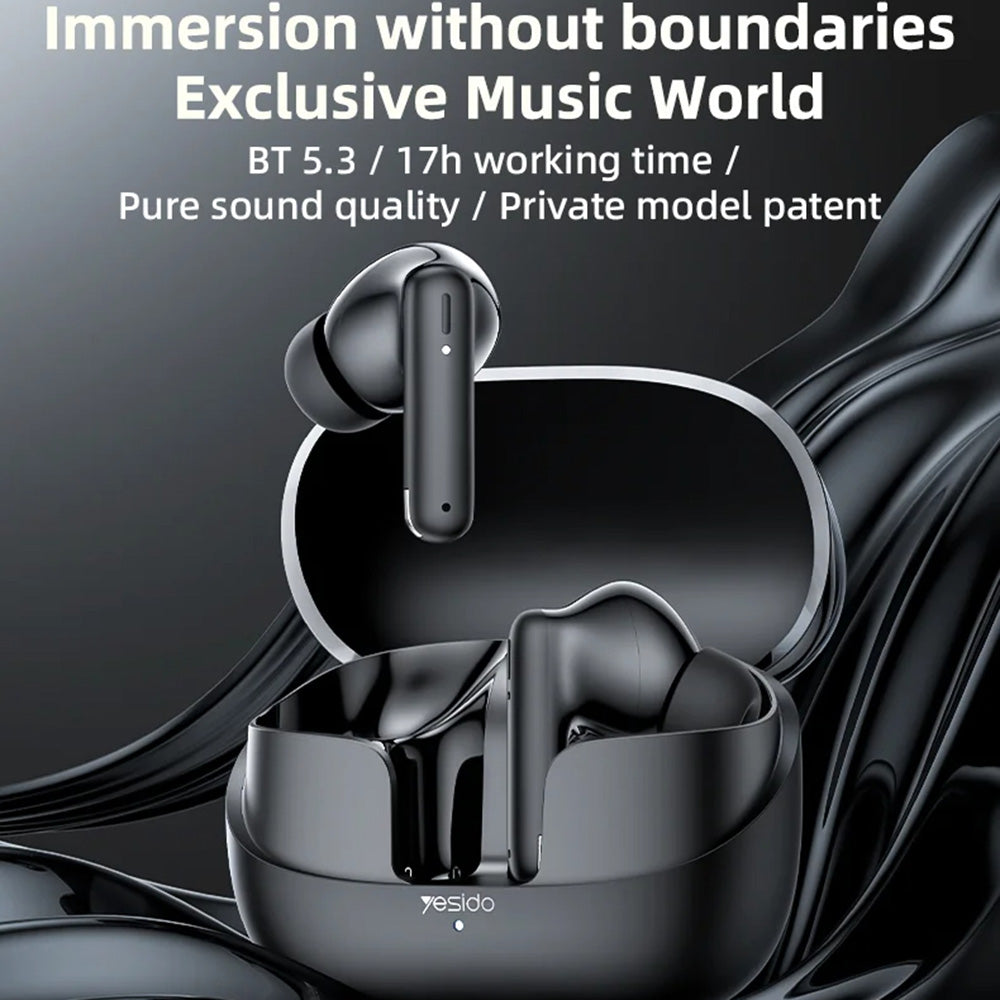 Handsfree Bluetooth Yesido TWS26, TWS, Sort