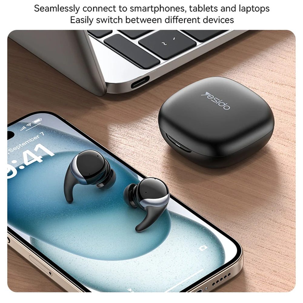 Handsfree Bluetooth Yesido TWS30, TWS, ANC, Sort