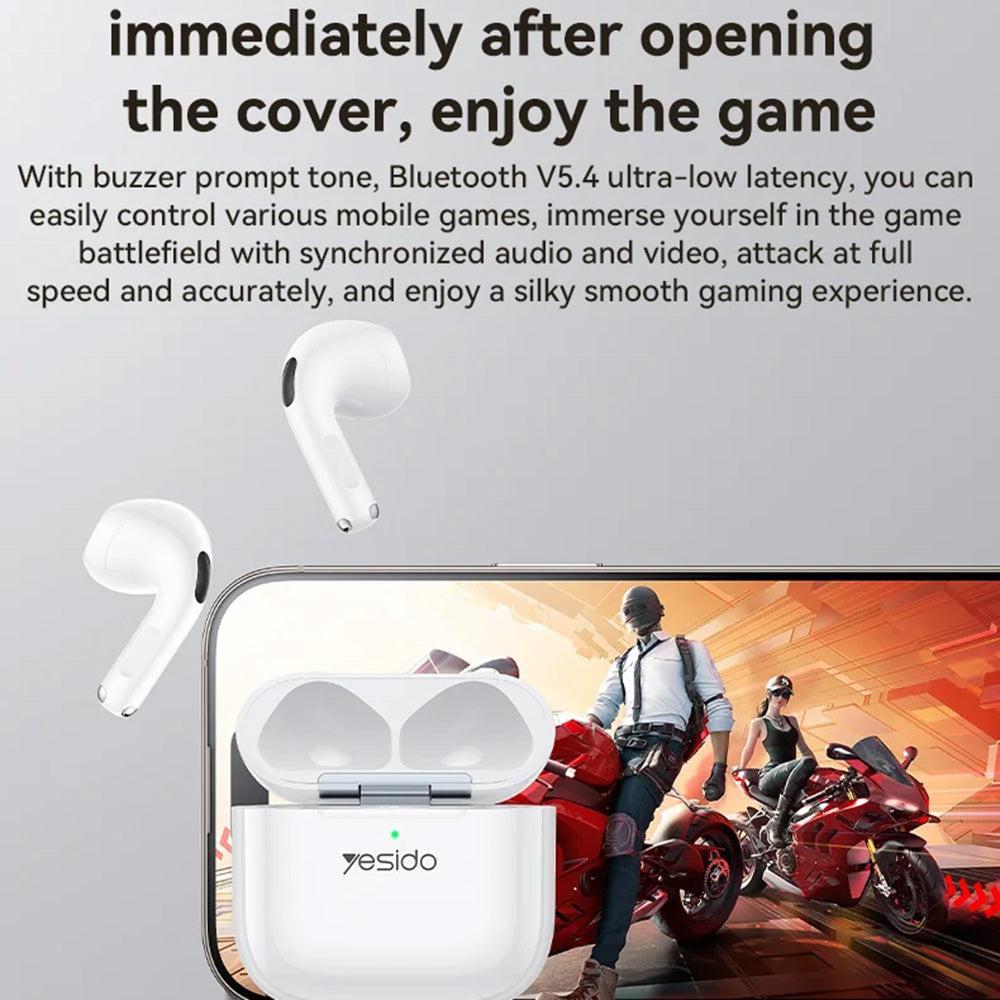 Handsfree Bluetooth Yesido TWS31S, TWS, Hvid