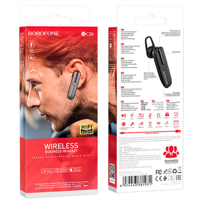 Håndfrit Bluetooth-headset BC36 Lucky, A2DP, sort