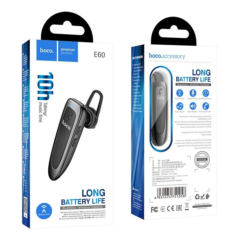 Handsfree Bluetooth HOCO E60 Brightness, A2DP, Sort