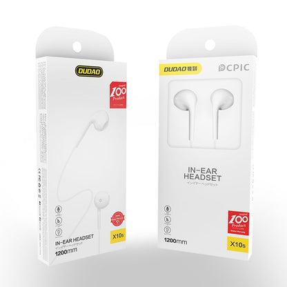 Handsfree 3.5mm Dudao X10S, Hvid