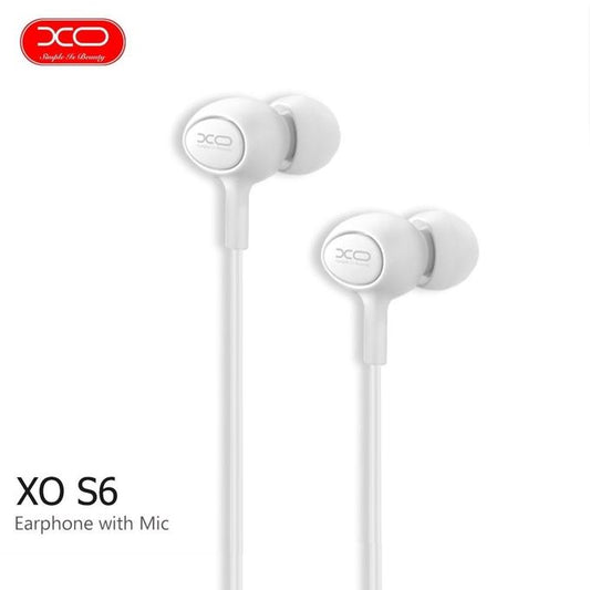 Handsfree 3.5mm XO Design S-6 Candy, Hvid